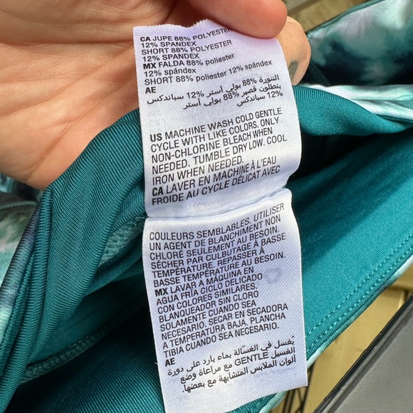 IDEOLOGY Teal Tye-Dye Women’s Active Swim Flounce Skort Plus Size XL EUC - Picture 11 of 11